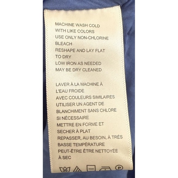 FREE PEOPLE Everyone's Favorite Mini Dress Blue Floral Feminine Boho M With Tote - Picture 5 of 12